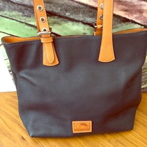 Dooney and Burke navy leather tote.
